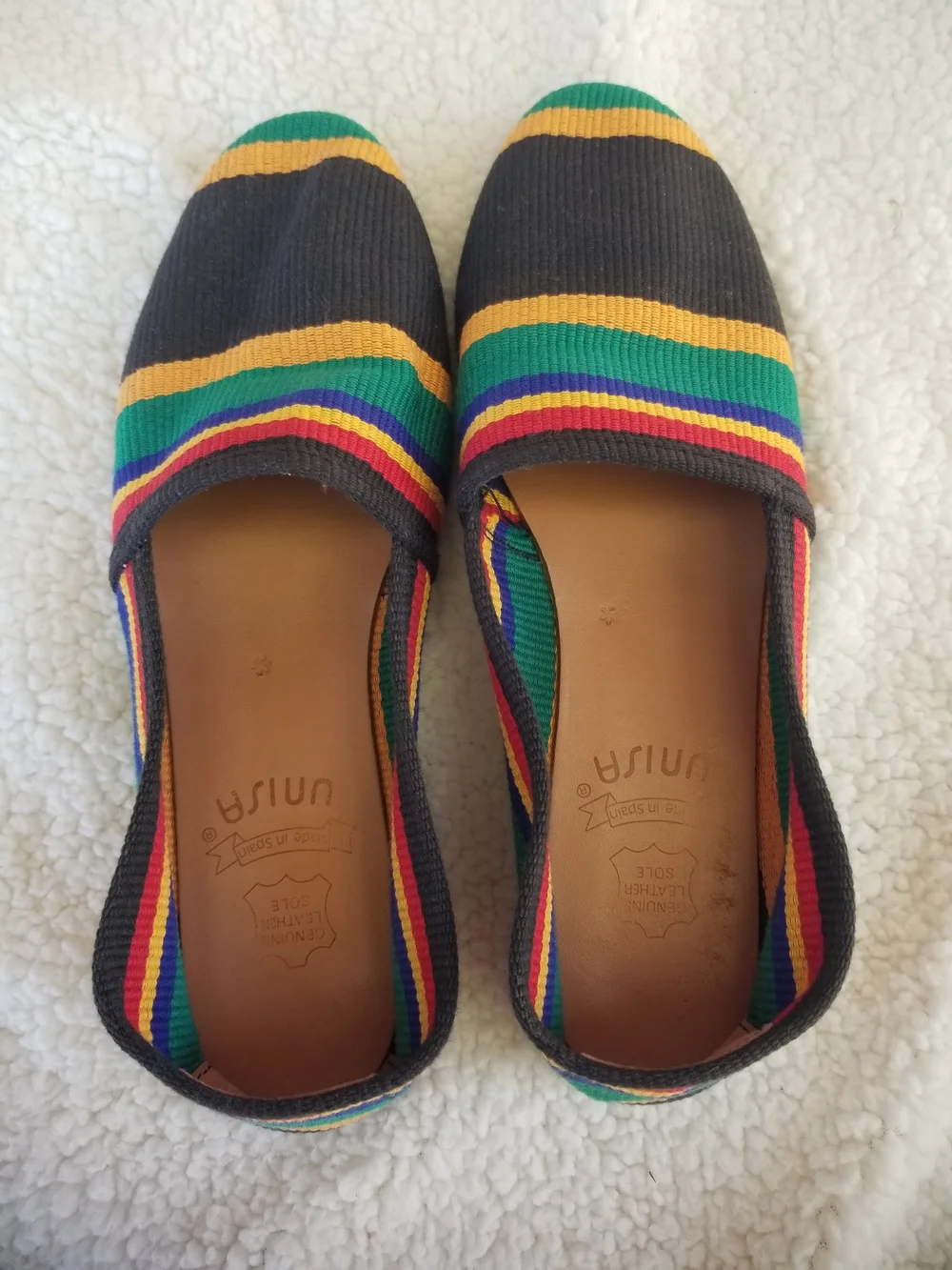 Unisa Made in Spain Multicolored Stripe Flats